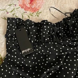 Nasty Gal polka dot skirt